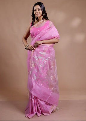 Pink Matka Pure Silk Saree With Blouse Piece - Indian Silk House Agencies