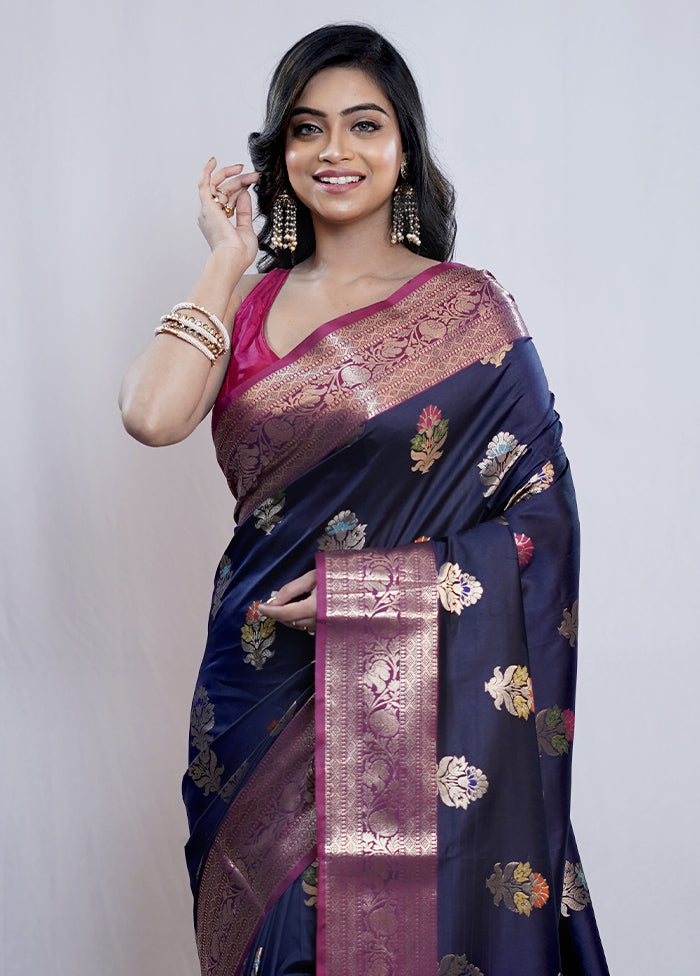 Multicolor Uppada Silk Saree With Blouse Piece - Indian Silk House Agencies