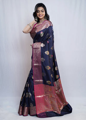 Multicolor Uppada Silk Saree With Blouse Piece - Indian Silk House Agencies