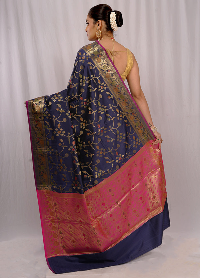 Multicolor Uppada Silk Saree With Blouse Piece - Indian Silk House Agencies