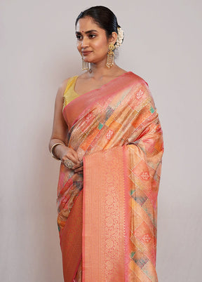 Pink Dupion Silk Saree With Blouse Piece - Indian Silk House Agencies