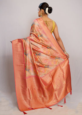 Pink Dupion Silk Saree With Blouse Piece - Indian Silk House Agencies