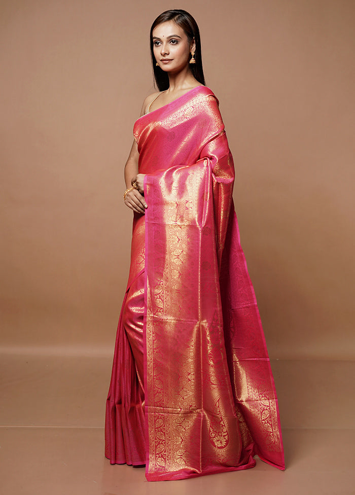 Multicolor Dupion Silk Saree With Blouse Piece