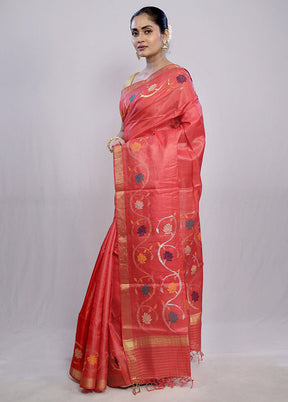 Multicolor Tussar Pure Silk Saree With Blouse Piece - Indian Silk House Agencies