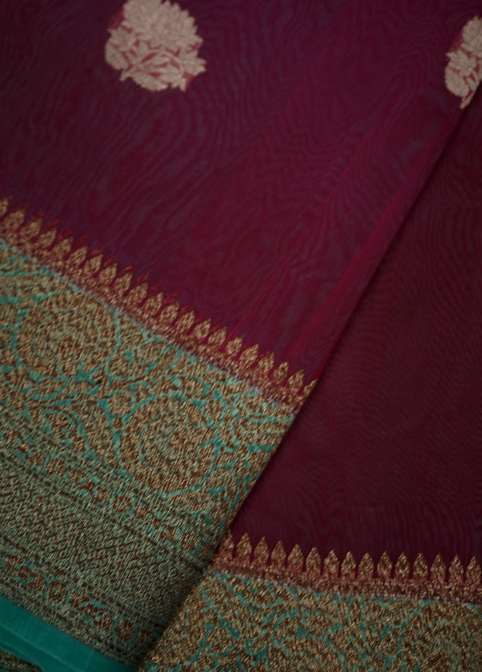 Red Kora Pure Silk Saree With Blouse Piece - Indian Silk House Agencies