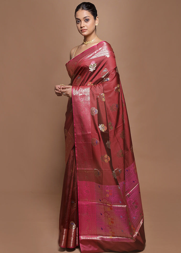 Cream Kora Silk Saree With Blouse Piece