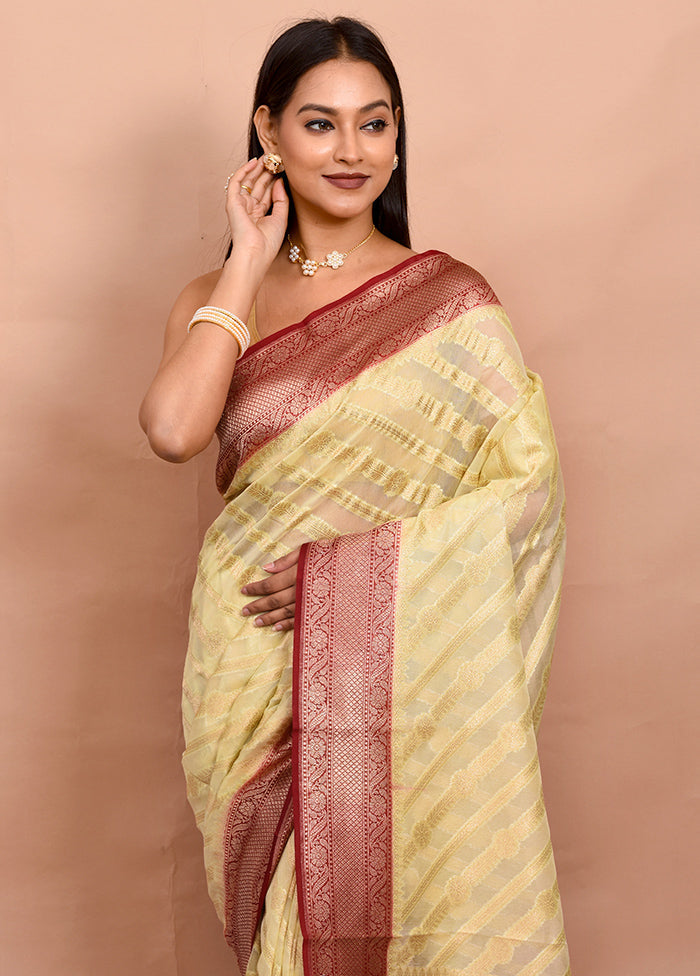 Multicolor Kora Silk Saree With Blouse Piece - Indian Silk House Agencies