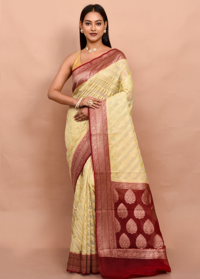 Multicolor Kora Silk Saree With Blouse Piece - Indian Silk House Agencies