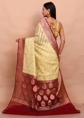 Multicolor Kora Silk Saree With Blouse Piece - Indian Silk House Agencies