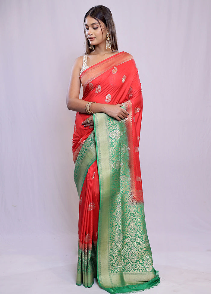 Pink Dupion Silk Saree With Blouse Piece - Indian Silk House Agencies