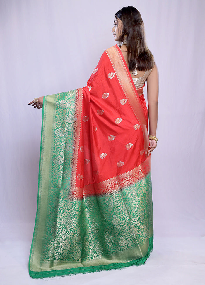 Pink Dupion Silk Saree With Blouse Piece - Indian Silk House Agencies