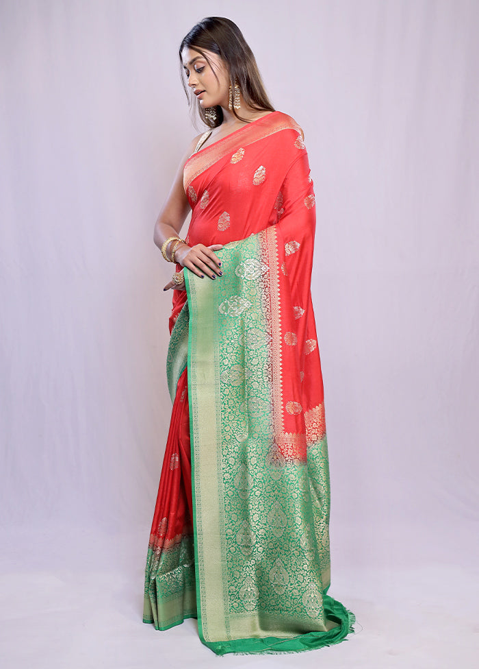 Pink Dupion Silk Saree With Blouse Piece - Indian Silk House Agencies