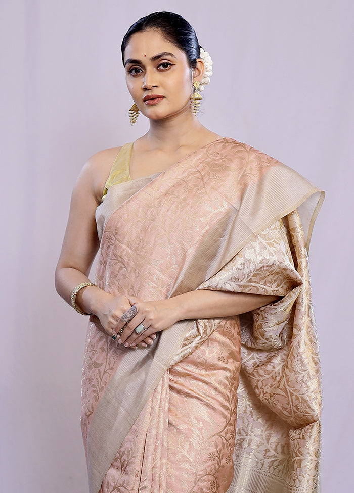 Pink Dupion Silk Saree With Blouse Piece - Indian Silk House Agencies