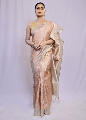 Pink Dupion Silk Saree With Blouse Piece - Indian Silk House Agencies