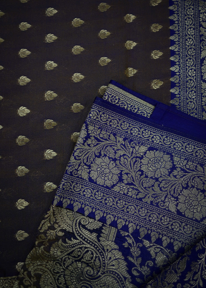 Blue Uppada Silk Saree With Blouse Piece - Indian Silk House Agencies