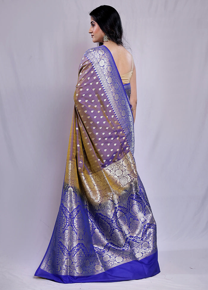 Blue Uppada Silk Saree With Blouse Piece - Indian Silk House Agencies