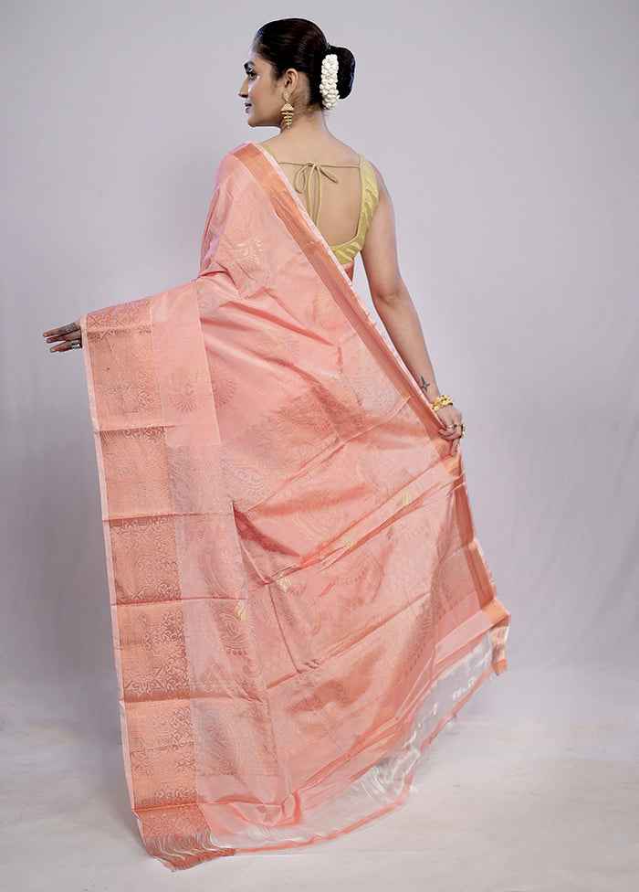 Pink Dupion Silk Saree With Blouse Piece - Indian Silk House Agencies