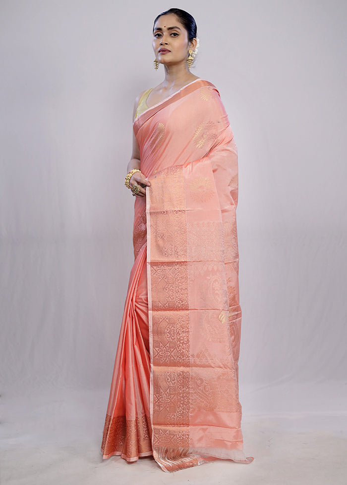 Pink Dupion Silk Saree With Blouse Piece - Indian Silk House Agencies