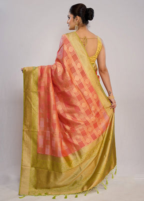 Pink Dupion Silk Saree With Blouse Piece - Indian Silk House Agencies