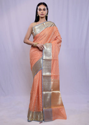 Rust Cotton Saree With Blouse Piece - Indian Silk House Agencies