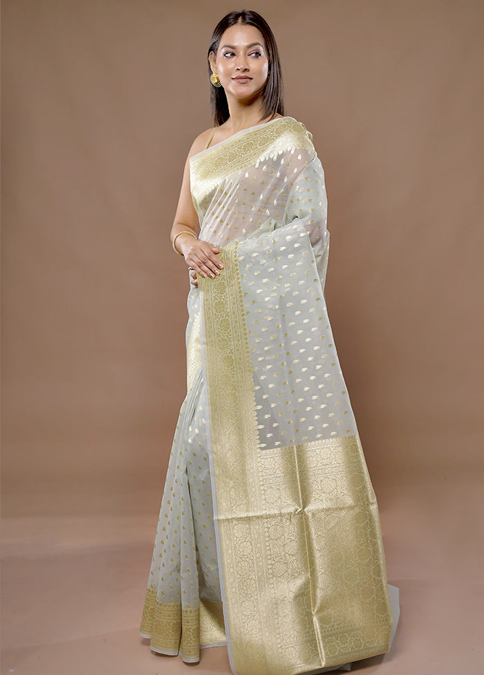 Multicolor Organza Saree With Blouse Piece - Indian Silk House Agencies