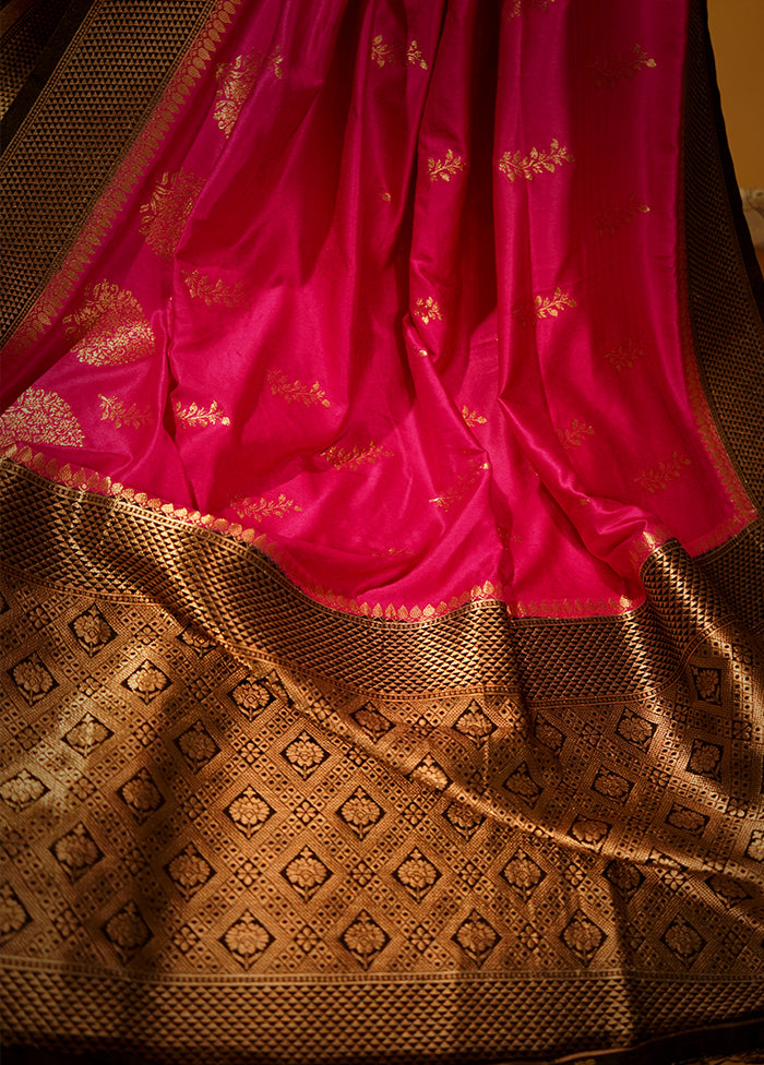 Pink Dupion Silk Saree With Blouse Piece - Indian Silk House Agencies