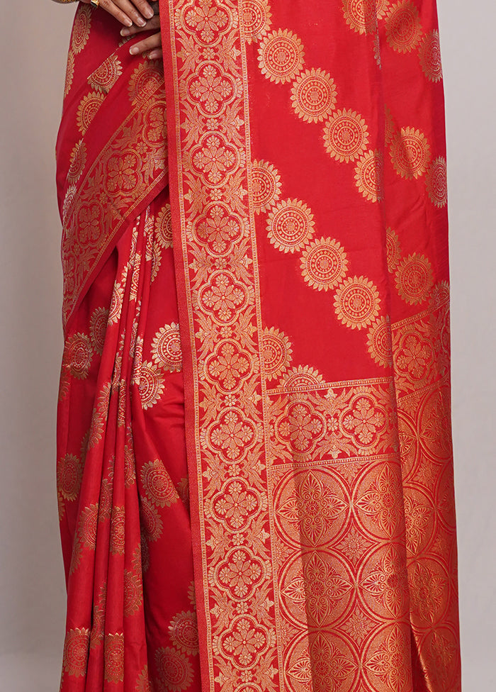 Pink Dupion Silk Saree With Blouse Piece - Indian Silk House Agencies