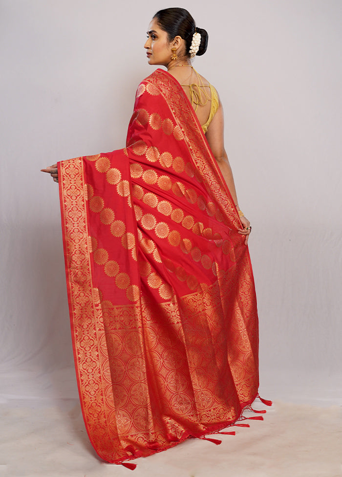 Pink Dupion Silk Saree With Blouse Piece - Indian Silk House Agencies