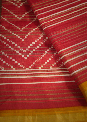 Pink Printed Pure Silk Saree With Blouse Piece