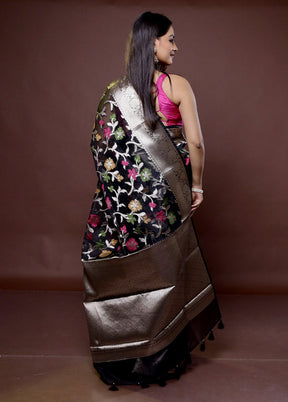 Black Organza Saree With Blouse Piece