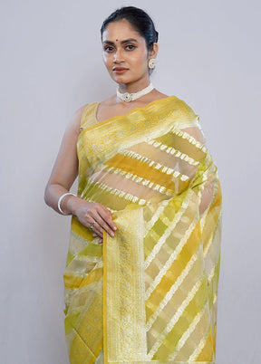 Multicolor Organza Saree With Blouse Piece - Indian Silk House Agencies