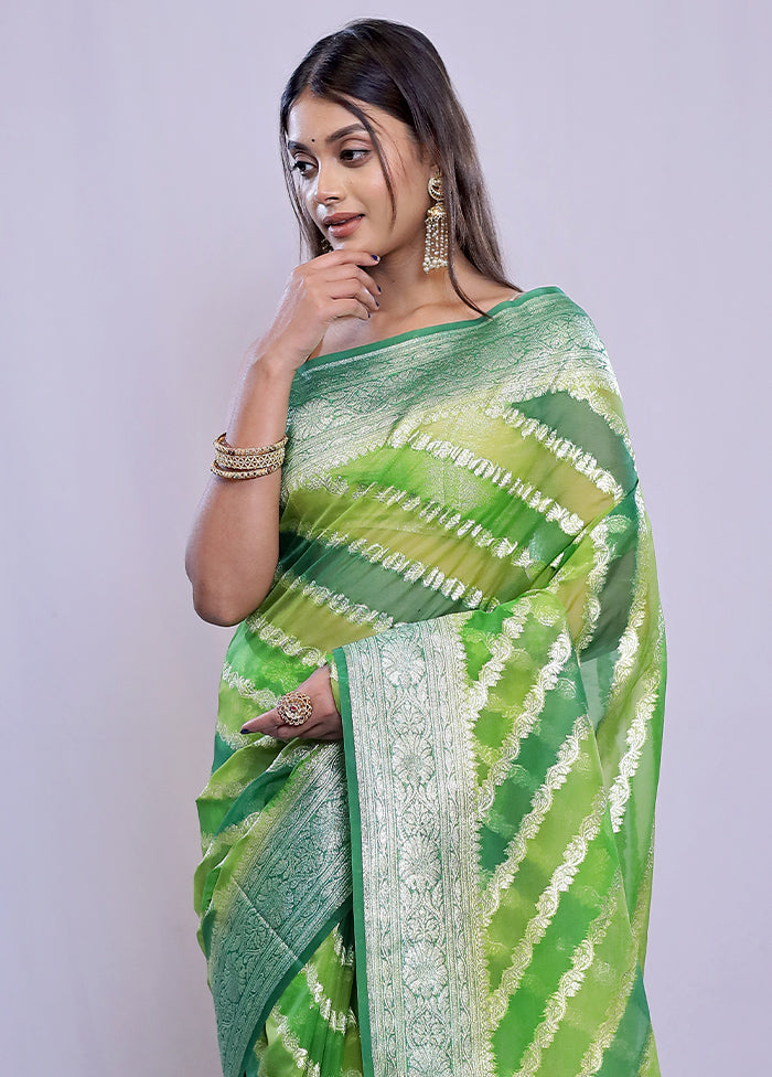 Multicolor Organza Saree With Blouse Piece - Indian Silk House Agencies