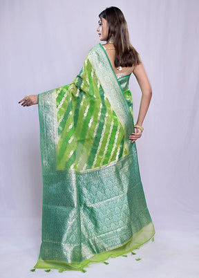 Multicolor Organza Saree With Blouse Piece - Indian Silk House Agencies