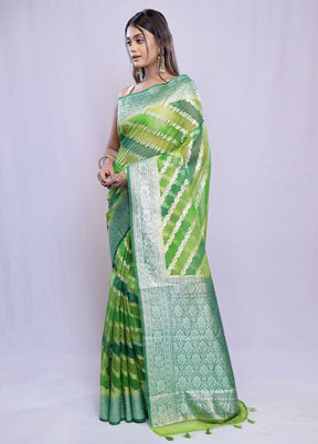 Multicolor Organza Saree With Blouse Piece - Indian Silk House Agencies