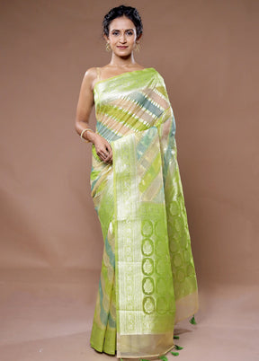 Multicolor Organza Saree With Blouse Piece - Indian Silk House Agencies