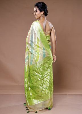 Multicolor Organza Saree With Blouse Piece - Indian Silk House Agencies