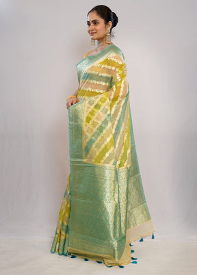 Multicolor Organza Saree With Blouse Piece - Indian Silk House Agencies