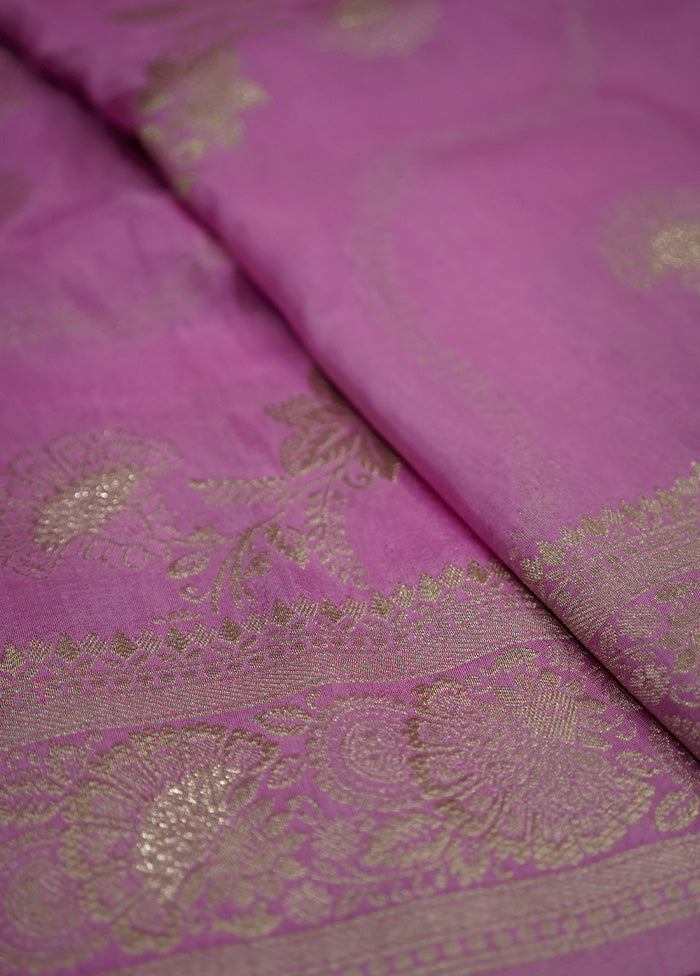 Pink Dupion Silk Saree With Blouse Piece - Indian Silk House Agencies