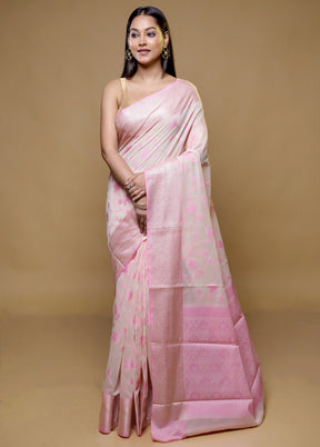 Cream Cotton Saree With Blouse Piece