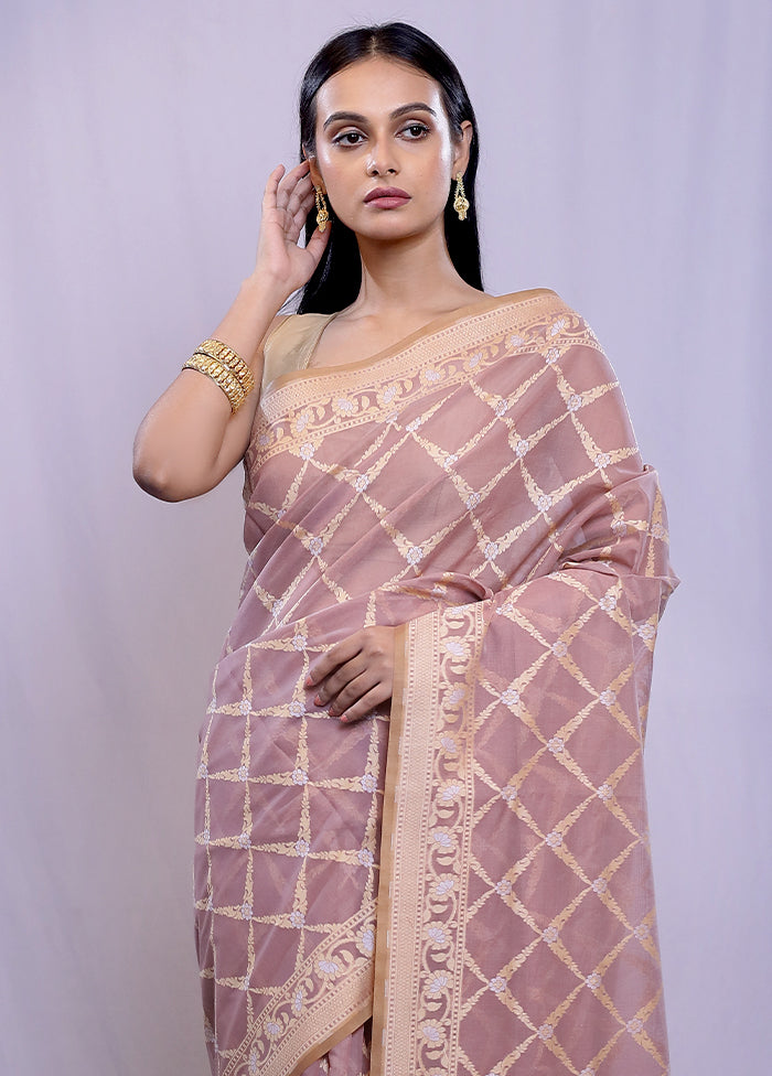 Pink Kora Silk Saree With Blouse Piece - Indian Silk House Agencies