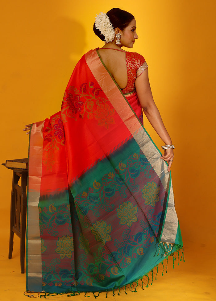 Pink Kanjivaram Pure Silk Saree With Blouse Piece - Indian Silk House Agencies