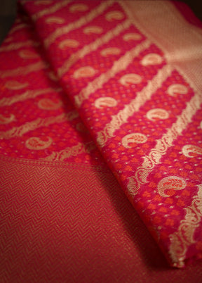 Pink Kora Silk Saree With Blouse Piece - Indian Silk House Agencies