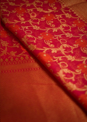 Pink Kora Silk Saree With Blouse Piece - Indian Silk House Agencies