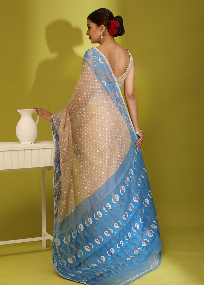 Grey Tant Cotton Saree Without Blouse Piece - Indian Silk House Agencies