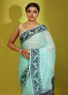 Cream Tant Cotton Saree Without Blouse Piece - Indian Silk House Agencies