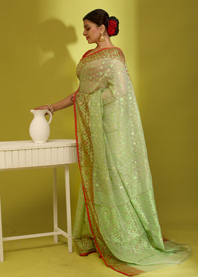 Green Tant Cotton Saree Without Blouse Piece - Indian Silk House Agencies