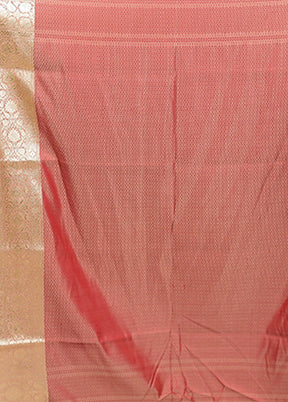 Pink Tanchoi Silk Saree With Blouse Piece