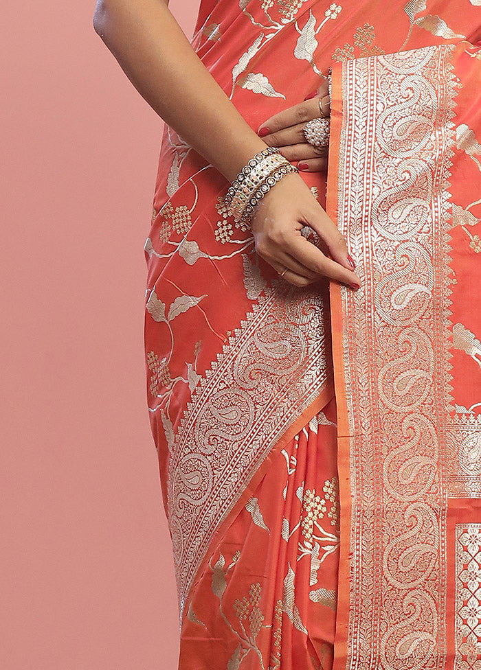 Pink Uppada Silk Saree With Blouse Piece - Indian Silk House Agencies