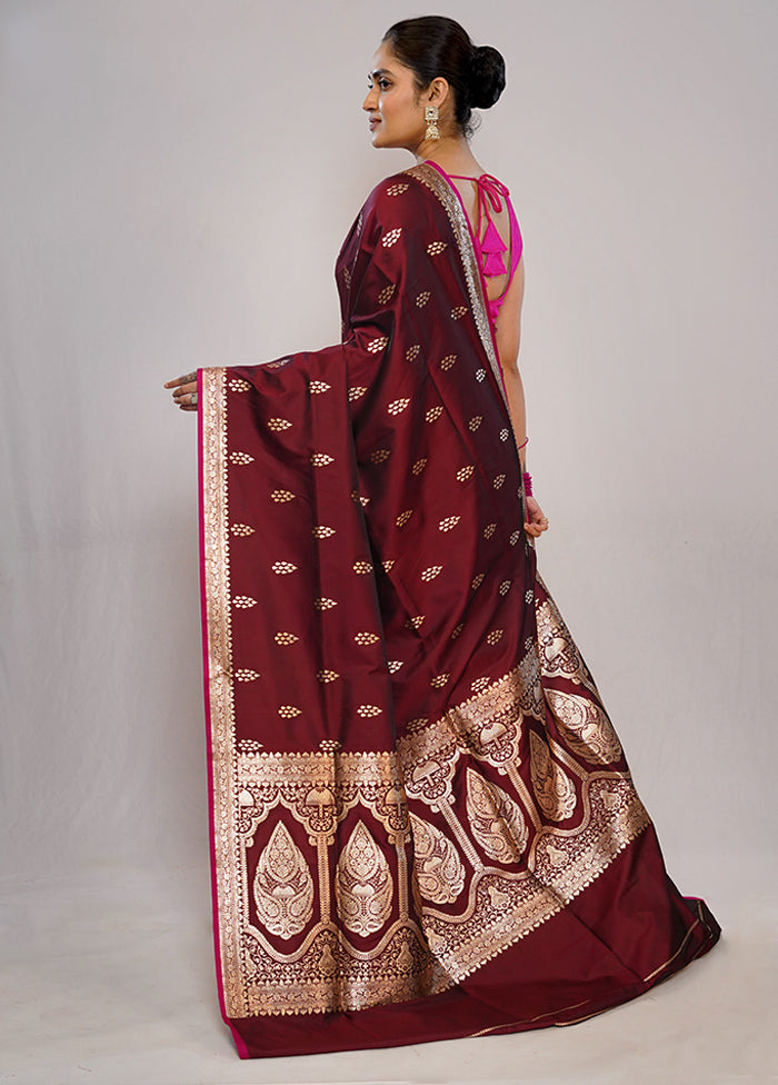 Purple Cotton Saree With Blouse Piece - Indian Silk House Agencies