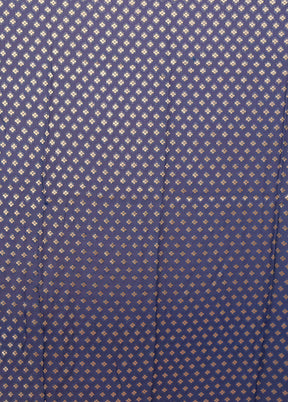 Blue Georgette Saree With Blouse Piece